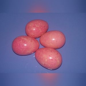 Alabaster Easter Eggs Italy Handmade Coral/Pink